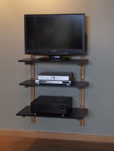 Media/Theater installed with the Wooden You shelving system